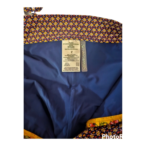 EUC 2-piece Skinny Dippers high waist bikini, XL, floral - Picture 4 of 5